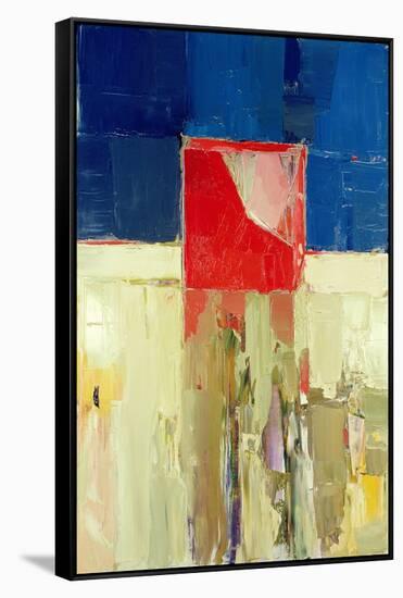 Red Cube-Daniel Cacouault-Framed Stretched Canvas