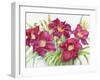 Red Daylilies with Yellow Centers-Joanne Porter-Framed Giclee Print