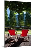 Red Deck Chairs-Felipe Rodriguez-Mounted Photographic Print