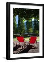 Red Deck Chairs-Felipe Rodriguez-Framed Photographic Print
