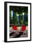 Red Deck Chairs-Felipe Rodriguez-Framed Photographic Print