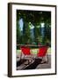 Red Deck Chairs-Felipe Rodriguez-Framed Photographic Print