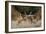 Red Deer (Cervus Elaphus) Stags Fighting During Rut, Richmond Park, London, England, UK, October-Bertie Gregory-Framed Photographic Print