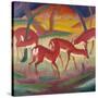 Red Deer; Rote Rehe 1-Franz Marc-Stretched Canvas