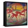 Red Deer; Rote Rehe 1-Franz Marc-Framed Stretched Canvas