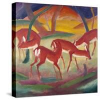 Red Deer; Rote Rehe 1-Franz Marc-Stretched Canvas