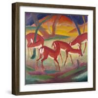 Red Deer; Rote Rehe 1-Franz Marc-Framed Giclee Print