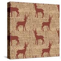 Red Deer-Joanne Paynter Design-Stretched Canvas