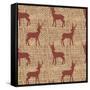 Red Deer-Joanne Paynter Design-Framed Stretched Canvas