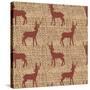 Red Deer-Joanne Paynter Design-Stretched Canvas