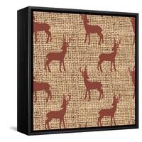 Red Deer-Joanne Paynter Design-Framed Stretched Canvas