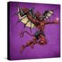 Red Devil With Wings-FlyLand Designs-Stretched Canvas