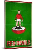 Red Devils Football Soccer Sports Poster-null-Mounted Poster