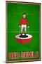 Red Devils Football Soccer Sports Poster-null-Mounted Poster