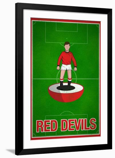 Red Devils Football Soccer Sports-null-Framed Art Print