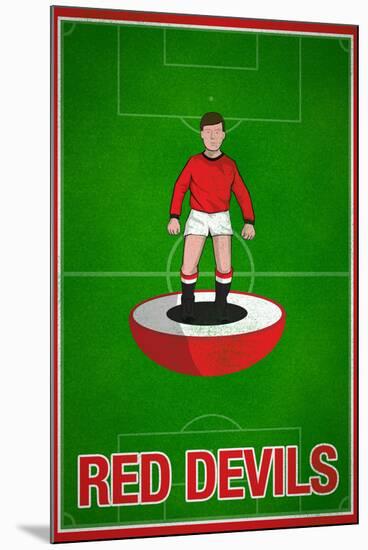 Red Devils Football Soccer Sports-null-Mounted Art Print