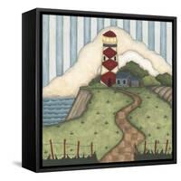 Red Diamond Lighthouse-Robin Betterley-Framed Stretched Canvas