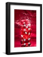 Red Dice Splash-Steve Gadomski-Framed Photographic Print