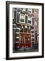 Red Door in Amsterdam-Erin Berzel-Framed Photographic Print