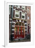 Red Door in Amsterdam-Erin Berzel-Framed Photographic Print