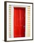 Red Door, Sutton Railway Station, Otago, South Island, New Zealand-David Wall-Framed Photographic Print