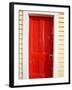 Red Door, Sutton Railway Station, Otago, South Island, New Zealand-David Wall-Framed Photographic Print