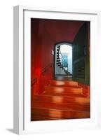 Red Doorway, Los Morillos Lighthouse, Puerto Rico-George Oze-Framed Photographic Print