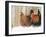 Red Dorking Domestic Chicken Cock and Hen, in Snow, Iowa, USA-Lynn M. Stone-Framed Premium Photographic Print