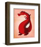 Red Dragon-John W^ Golden-Framed Art Print