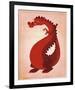 Red Dragon-John W^ Golden-Framed Art Print