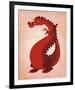 Red Dragon-John W^ Golden-Framed Art Print