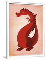 Red Dragon-John W Golden-Framed Premium Giclee Print