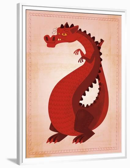 Red Dragon-John W Golden-Framed Premium Giclee Print