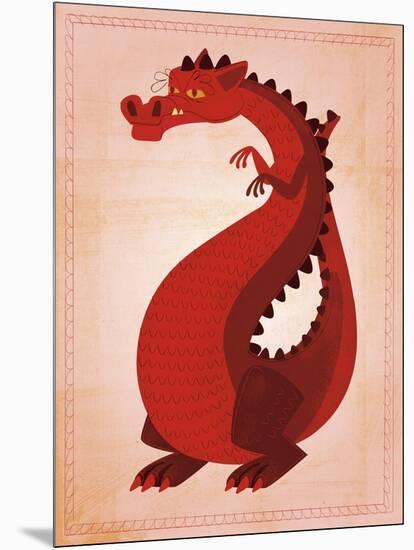 Red Dragon-John W Golden-Mounted Premium Giclee Print