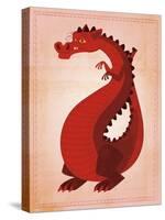 Red Dragon-John W Golden-Stretched Canvas