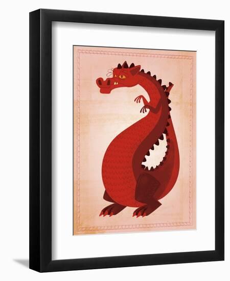 Red Dragon-John W Golden-Framed Premium Giclee Print
