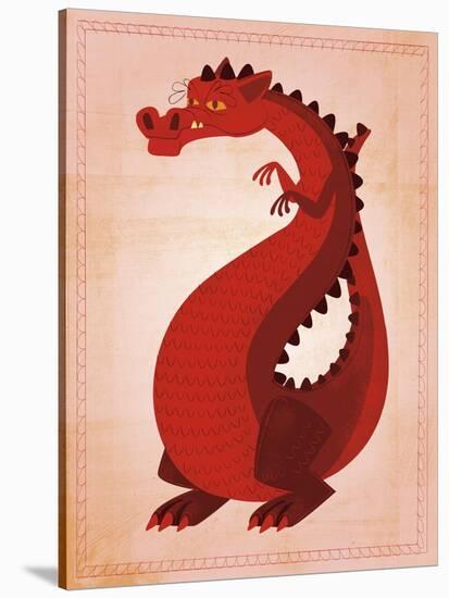 Red Dragon-John W Golden-Stretched Canvas