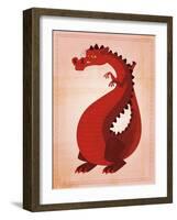 Red Dragon-John W Golden-Framed Giclee Print