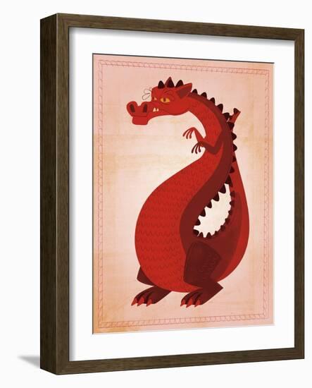 Red Dragon-John W Golden-Framed Giclee Print