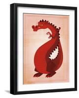 Red Dragon-John W Golden-Framed Giclee Print