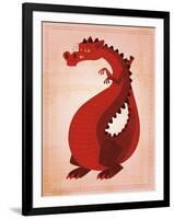 Red Dragon-John W Golden-Framed Giclee Print