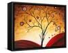 Red Dreams-Megan Aroon Duncanson-Framed Stretched Canvas