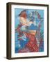 Red Dress and Chickadees, 2015-Irina Corduban-Framed Giclee Print