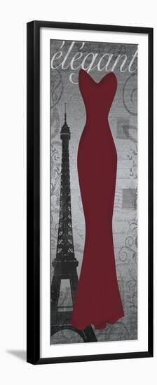 Red Dress Eiffle-Lauren Gibbons-Framed Premium Giclee Print