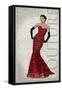 Red Dress Glamour-Sandra Smith-Framed Stretched Canvas