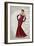 Red Dress Glamour-Sandra Smith-Framed Art Print