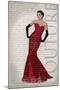 Red Dress Glamour-Sandra Smith-Mounted Art Print