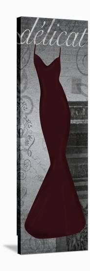 Red Dress Triomphe-Lauren Gibbons-Stretched Canvas