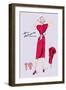 Red Dress with Matching Overcoat-null-Framed Art Print