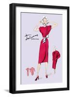 Red Dress with Matching Overcoat-null-Framed Art Print